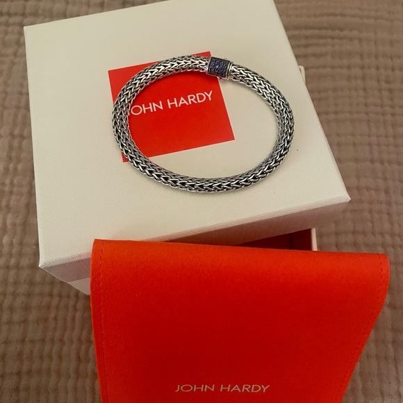 NWB John Hardy Reversible Icon Bracelet, Blue and Black Sapphires Sterling 6.5MM - Picture 11 of 11